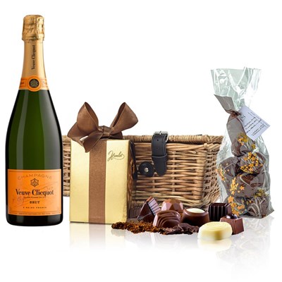 Veuve Clicquot Yellow Label Brut Champagne 75cl And Chocolates Hamper